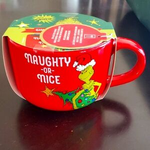 Grinch Naughty or Nice Red Mug